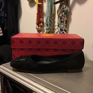 Tory Burch black suede flats